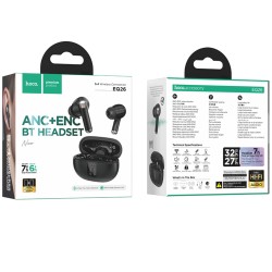Wireless Hands Free Hoco EQ26 Nice ANC+ENC v5.4 300mAh 7 Ώρες Λειτουργίας Εναλλαγή Master / Slave Συμβατά με Siri Μαύρα Wireless Hands Free Hoco EQ26 Nice ANC+ENC v5.4 300mAh 7 Ώρες Λειτουργίας Εναλλαγή Master / Slave Συμβατά με Siri Μαύρα