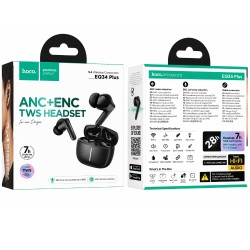 Wireless Hands Free Hoco EQ34 Plus Rima ANC+ENC v5.4 300mAh 7 Ώρες Λειτουργίας Μαύρα Wireless Hands Free Hoco EQ34 Plus Rima ANC+ENC v5.4 300mAh 7 Ώρες Λειτουργίας Μαύρα