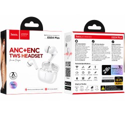 Wireless Hands Free Hoco EQ34 Plus Rima ANC+ENC v5.4 300mAh 7 Ώρες Λειτουργίας Λευκά Wireless Hands Free Hoco EQ34 Plus Rima ANC+ENC v5.4 300mAh 7 Ώρες Λειτουργίας Λευκά