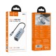 USB Hub Hoco HB1C 4-in-1 USB-C σε 4xUSB-A 3.0 Aluminum Alloy Γκρι