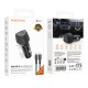 Φορτιστής Αυτοκινήτου Borofone BZ31B Solid USB-C PD30W με Καλώδιο USB-C σε USB-C 1m Μαύρος