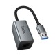 Αντάπτορας  Hoco UA48 USB-A σε RJ45 OTG 10/100Mbps 15cm Γκρι