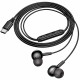 Hands Free Hoco M120 Gratified USB-C Universal Earphones Hi-Fi Stereo RGB Μαύρα 1.2m