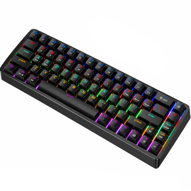 Ενσύρματο Gaming Μηχανικό Πληκτρολόγιο Hoco GM703 Rico 68 Πλήκτρων RGB Φωτισμό και Καλώδιο USB-C 1.5m