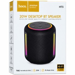 Φορητό Ηχείο Wireless Hoco HT3 Platinum TWS BT v6.0 2400mAh 20W USB Micro-SD AUX και Ambient Φωτισμό