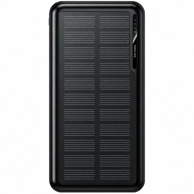 Power Bank Hoco J176A Honorifico 20000mAh 10W 1xUSB-C 2xUSB-A 1xMicroUSB με Solar Panel Μαύρο Power Bank Hoco J176A Honorifico 20000mAh 10W 1xUSB-C 2xUSB-A 1xMicroUSB με Solar Panel Μαύρο