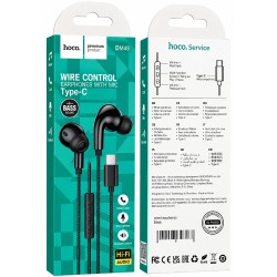 Hands Free Hoco. DM48 Rock Stereo USB-C με Μικρόφωνο 1.2m Μαύρα Συμβατά με Όλες τις USB-C Συσκευές