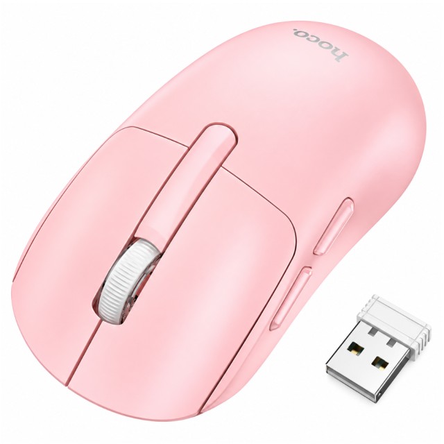 Ασύρματο Ποντίκι Hoco. DI88 Dragon Ultra-light 1600dpi 6 Πλήκτρων 2.4GHz + BT v5.2 Ροζ
