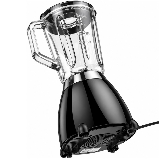 Μπλέντερ Hoco. HE33 Retro 1.5lt 500W με Λεπίδες απο Ανοξείδωτο Ατσάλι Γυάλινη Κανάτα 2 Ταχύτητες + Pulse Μαύρο