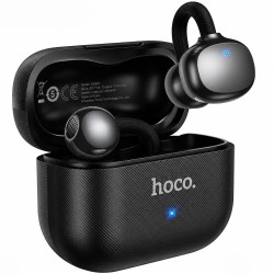 Wireless Hands Free Open-Ear Hoco. DES61 Cool TWS v6.0 250mAh 6h Ώρες Λειτουργίας Μαύρα με Μαύρο Silicon Sleeve