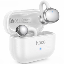 Wireless Hands Free Open-Ear Hoco. DES61 Cool TWS v6.0 250mAh 6h Ώρες Λειτουργίας Λευκά με Λευκό Silicon Sleeve