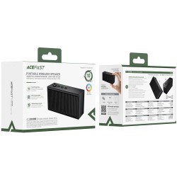 Φορητό Ηχείο Wireless Acefast K9 Go Mini v6.0 TWS 5W 1200mAh με Μικρόφωνο TF Card Playback και RGB Φωτισμό IPX4 Μαύρο