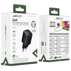 Φορτιστής Ταξιδίου Acefast A134 Mini Fast Charging 1xUSB-C PD67W QC3.0 GaN Μαύρος Φορτιστής Ταξιδίου Acefast A134 Mini Fast Charging 1xUSB-C PD67W QC3.0 GaN Μαύρος