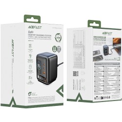 Επιτραπέζιος Φορτιστής Acefast Z10 100W 2xUSB-C 1xUSB-A 1xUSB-C GaN Ενσωματωμένο Καλώδιο και Smart LED Digital Display Μαύρος Επιτραπέζιος Φορτιστής Acefast Z10 100W 2xUSB-C 1xUSB-A 1xUSB-C GaN Ενσωματωμένο Καλώδιο και Smart LED Digital Display Μαύρος
