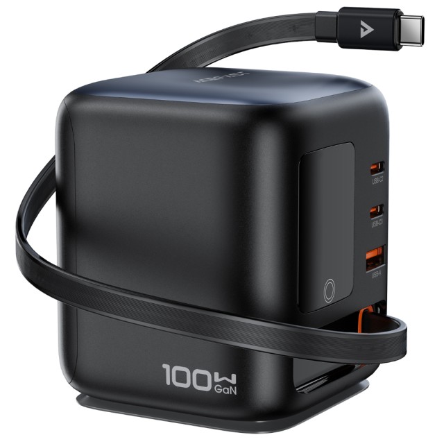 Επιτραπέζιος Φορτιστής Acefast Z10 100W 2xUSB-C 1xUSB-A 1xUSB-C GaN Ενσωματωμένο Καλώδιο και Smart LED Digital Display Μαύρος Επιτραπέζιος Φορτιστής Acefast Z10 100W 2xUSB-C 1xUSB-A 1xUSB-C GaN Ενσωματωμένο Καλώδιο και Smart LED Digital Display Μαύρος