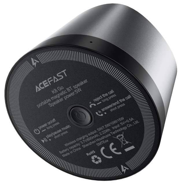 Φορητό Ηχείο Wireless Acefast K8 Go TWS ENC v6.0 600mAh 5W με Μαγνητική Βάση για Ασύρματη Φόρτιση 15W IPX4 Μαύρο Φορητό Ηχείο Wireless Acefast K8 Go TWS ENC v6.0 600mAh 5W με Μαγνητική Βάση για Ασύρματη Φόρτιση 15W IPX4 Μαύρο