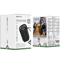 Φορητό Ηχείο Wireless Acefast K12 Air TWS ENC v6.0 1800mAh 16W TF Card AUX RGB Φωτισμό IPX4 Μαύρο