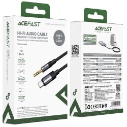 Καλώδιο Ήχου Acefast J11 USB-C σε 3.5mm Braided  Μαύρο 1m