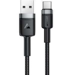 Καλώδιο Acefast C22-04 USB-A σε USB-C 18W 3A Braided Μαύρο 1.2m