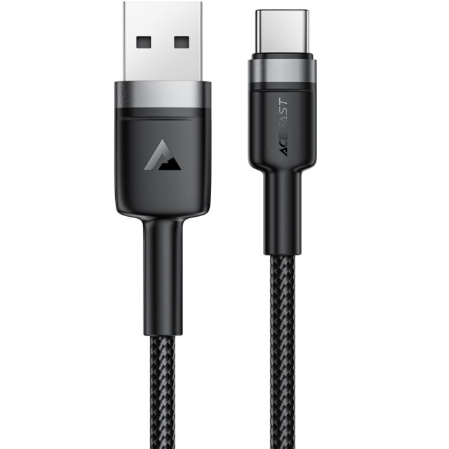 Καλώδιο Acefast C22-04 USB-A σε USB-C 18W 3A Braided Μαύρο 1.2m Καλώδιο Acefast C22-04 USB-A σε USB-C 18W 3A Braided Μαύρο 1.2m