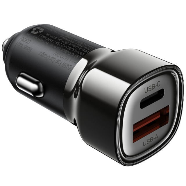 Φορτιστής Αυτοκινήτου Acefast B20 PD45W 1xUSB-A 1xUSB-C Μαύρος Φορτιστής Αυτοκινήτου Acefast B20 PD45W 1xUSB-A 1xUSB-C Μαύρος
