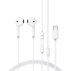 Hands Free Acefast L13 Earphones Stereo USB-C με Μικρόφωνο Λευκά 1.2m