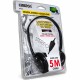 Ακουστικά Stereo/Mono Omega 10030 HP-30 Lightweight 3.5mm με Αντάπτορα 6.3mm και Καλώδιο 5m Ιδανικά για TV DVD Hi-Fi Μαύρα