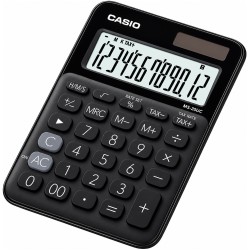 Αριθμομηχανή Dual 12 Ψηφίων LCD Display Casio MS-20UC-BK Μαύρη