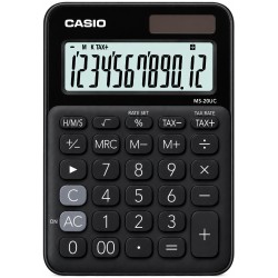 Αριθμομηχανή Dual 12 Ψηφίων LCD Display Casio MS-20UC-BK Μαύρη