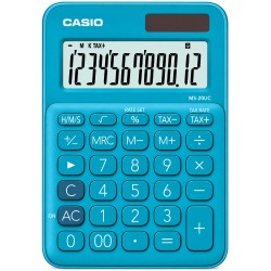 Αριθμομηχανή Dual 12 Ψηφίων LCD Display Casio MS-20UC-BU Μπλε