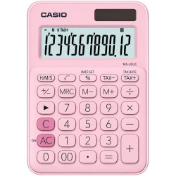 Αριθμομηχανή Dual 12 Ψηφίων LCD Display Casio MS-20UC-PK Ροζ