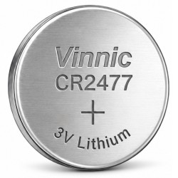 Buttoncell Vinnic CR2477 3V με Διάτρητη Συσκευασία 1 Τεμάχιο