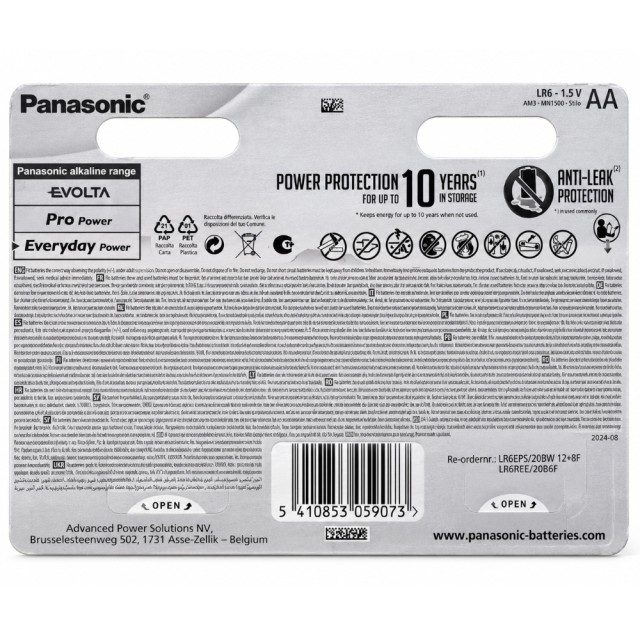 Panasonic Everyday Power LR6EPS/10BW size AA Τεμ. 20