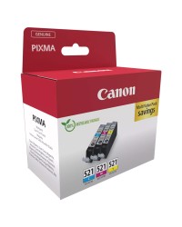 Canon Πακέτο 3 Μελανιών Inkjet CLI-521