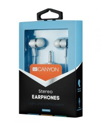 Canyon Stereo headphones with mic, 3.5mm WHITE - CNE-CEPM01W