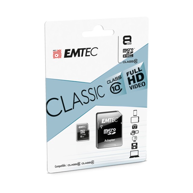 Emtec mSD 8GB Class10 Classic