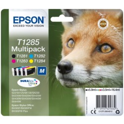 Ink Epson T12854011 Multipack containing 4 Cartridges ink new series Fox-Size M Ink Epson T12854011 Multipack containing 4 Cartridges ink new series Fox-Size M