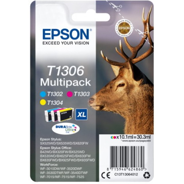 Ink Epson T13064010 MultiPack 3 Ink Crtr new series Stag-Size XL