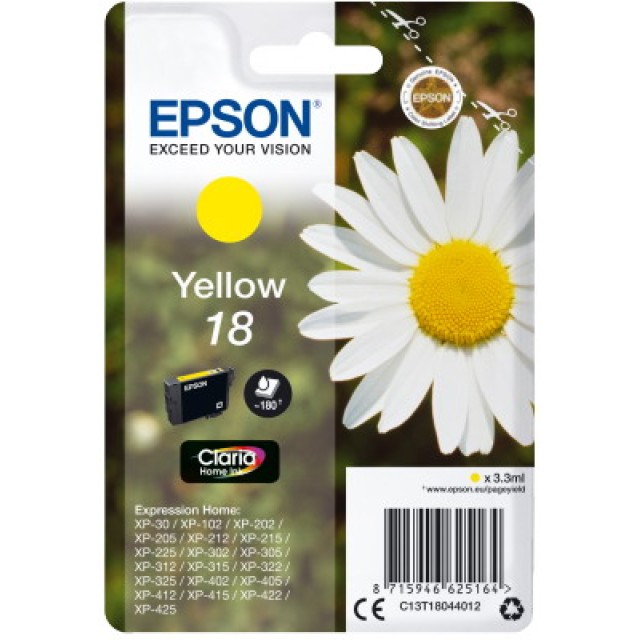 Ink Epson T180440 Yellow with pigment ink