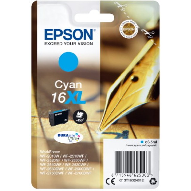 Ink Epson T163240 XL Cyan with pigment ink