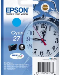 Ink Epson 27 C13T27024010 Cyan Crtr -300Pgs - 3.6ml