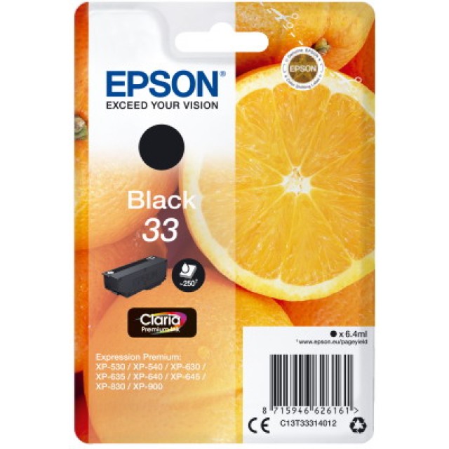 Ink Epson 33 C13T33314012 Claria Premium  Black - 6.4ml