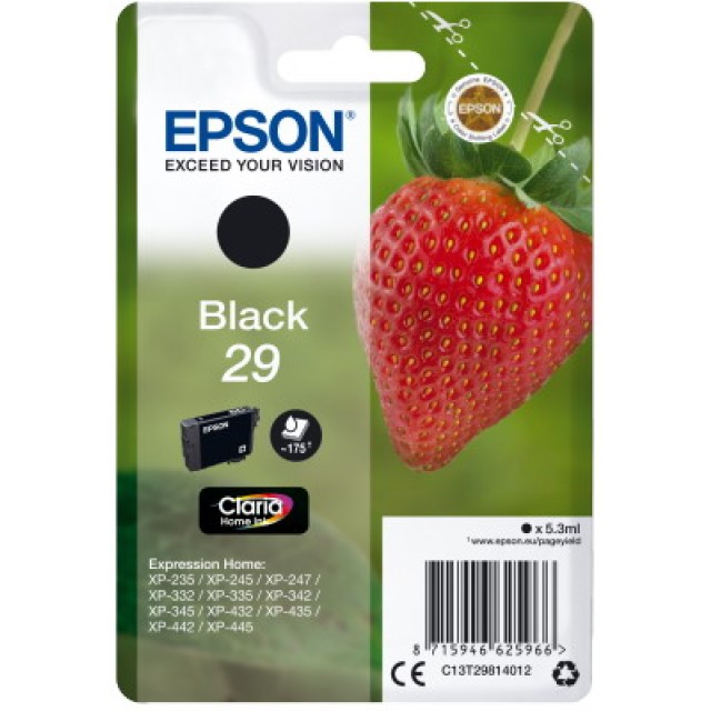 Ink Epson 29 C13T29814012 Claria Home  Black  - 5.3ml