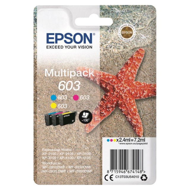 Ink Epson T03U540 C13T03U540 Color Multipack 2.4ml x 3