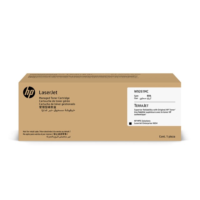 HP W9261MC Cyan Managed Original LaserJet Toner Cartridge