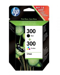 HP 300 2-pack Black-Tri-color Original Ink Cartridges