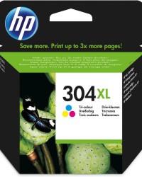 Ink HP No 304XL Tri-Color Ink Crtr 300 pgs