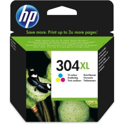 Ink HP No 304XL Tri-Color Ink Crtr 300 pgs