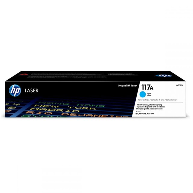 HP 117A Cyan Original Laser Toner Cartridge W2071A