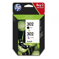 Ink HP No 302 2-pack Black-Tri-color Original Ink Cartridges (X4D37AE) Ink HP No 302 2-pack Black-Tri-color Original Ink Cartridges (X4D37AE)